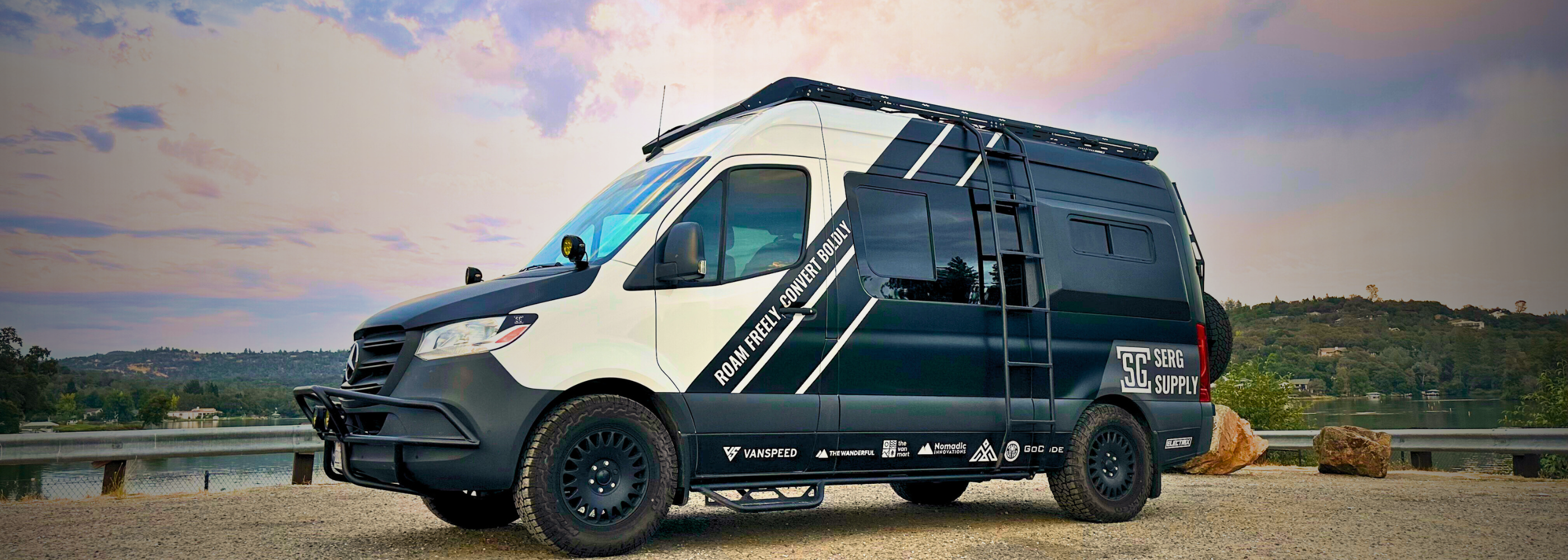 Serg Supply Van Sunset In Background